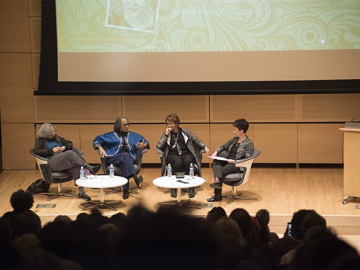The three panelists spoke about black feminism, their life experiences and friendship. [PHOTO: Alexandra Moreo]